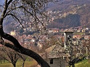 04 Da ciliegi in fiore Chiesetta di S. Antonio a dx e Chiesa di S. Lorenzo di Zogno a sx